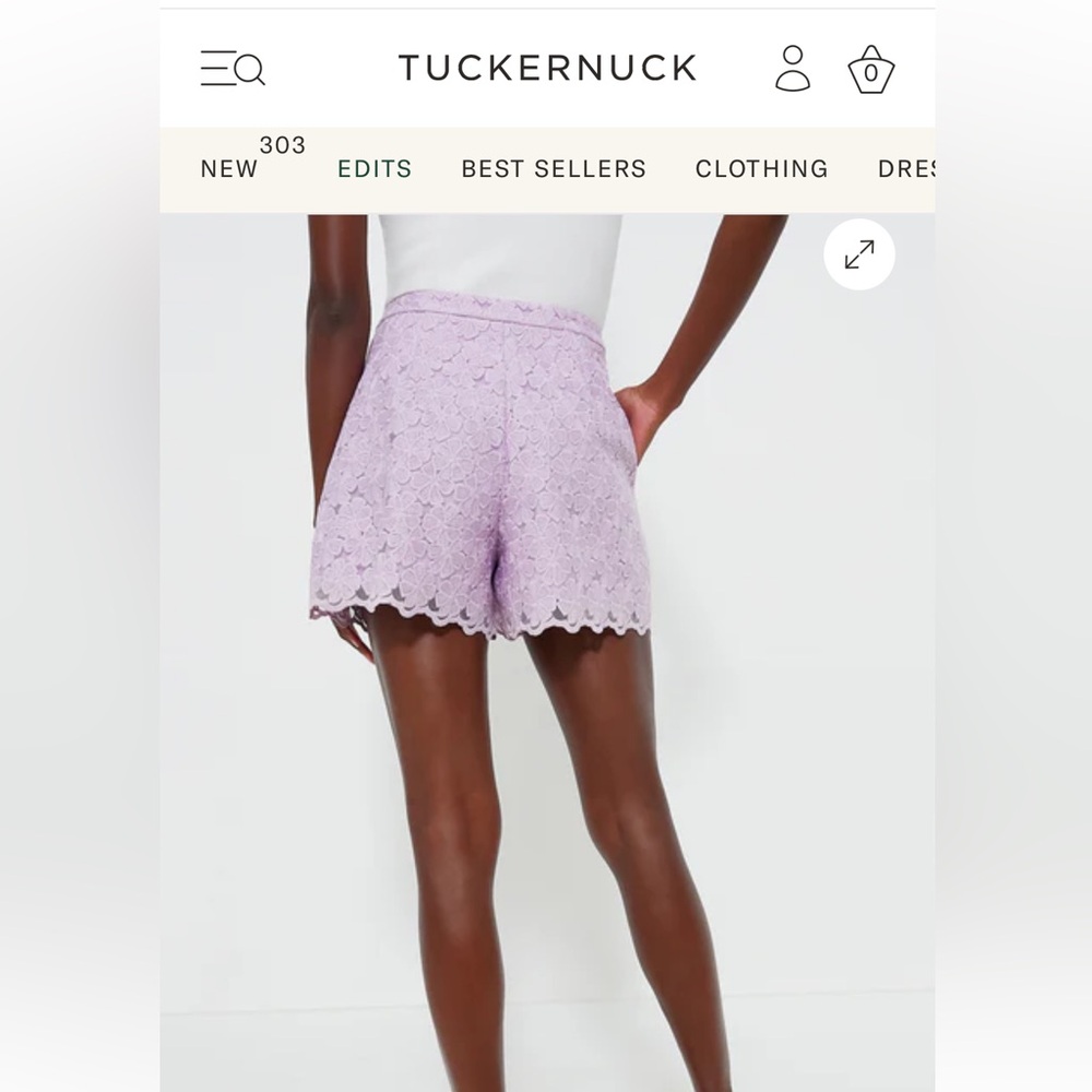 Tuckernuck new with tags Delphine lilac purple lace shorts size 6